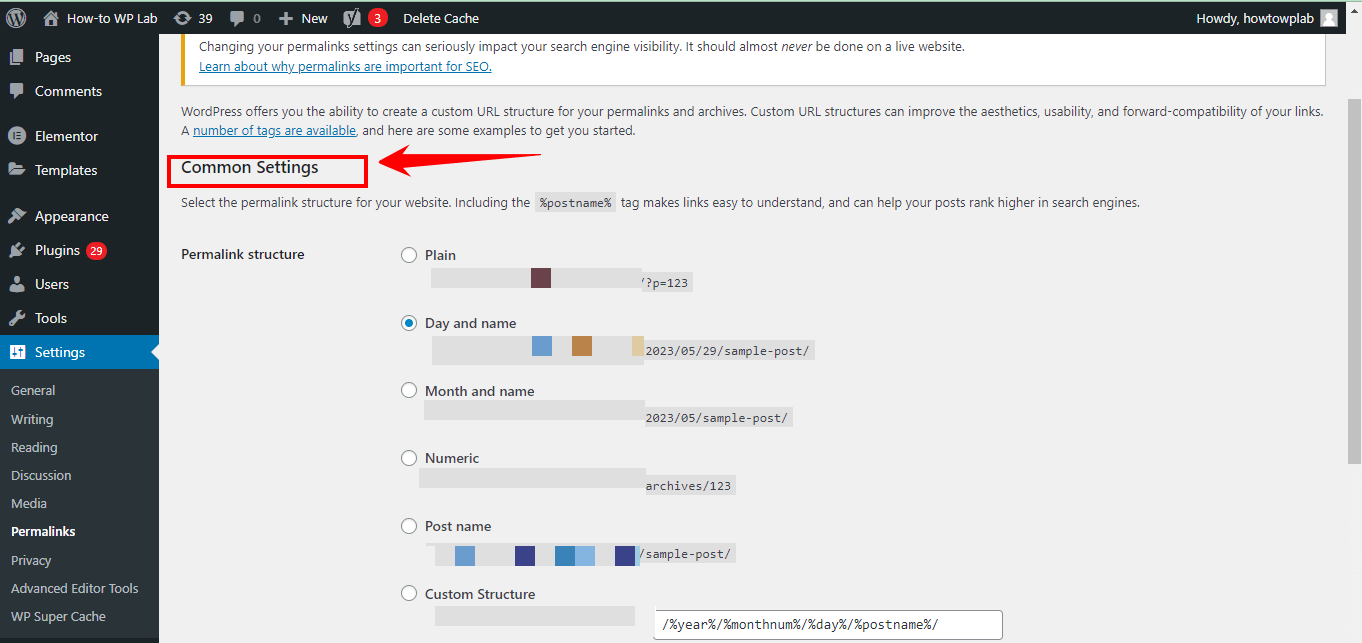 Common Settings