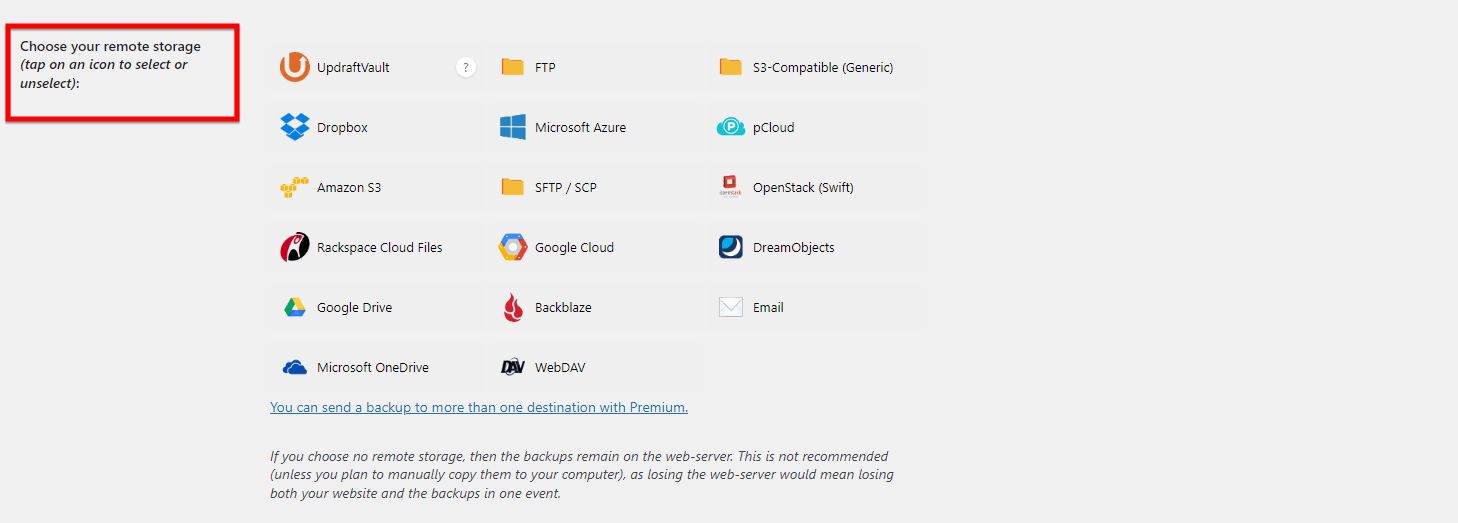 Choose Your Remote Storage