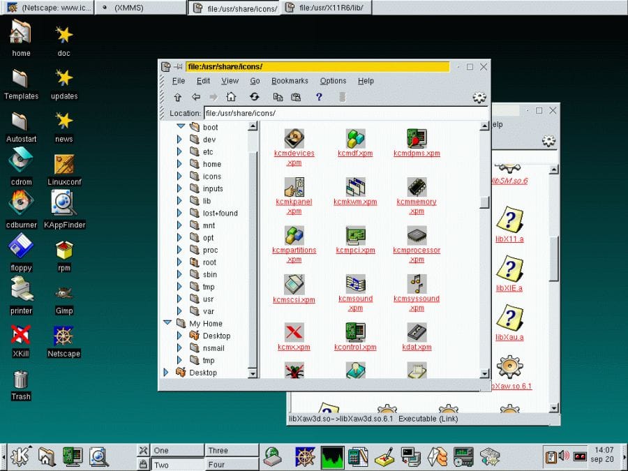 a screenshot of mandrake linux 