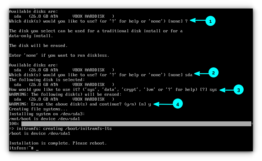 Partitioning the Disk