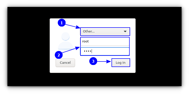 Login as root in LightDM login page