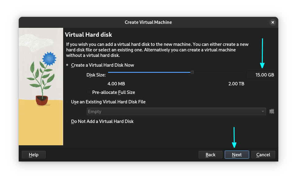 Allocate Disk Size