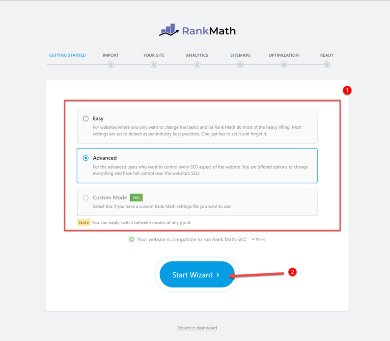 Select The Mode In Which You Want To Use The &Quot;Rankmath&Quot; Plugin