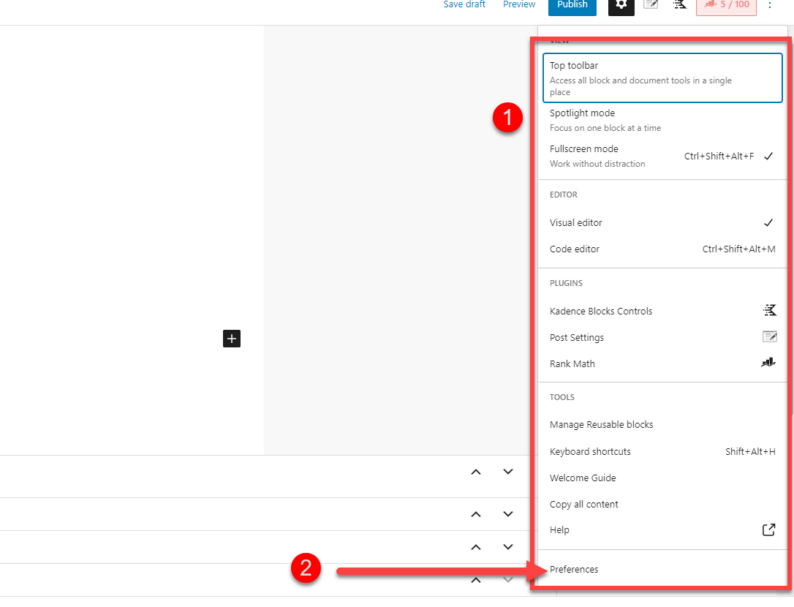 A Drop-Down Menu Appears From Which Click The &Quot;Preferences&Quot; Option