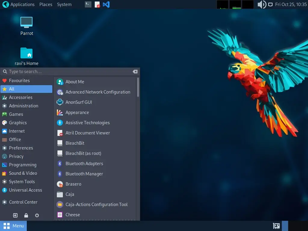Parrot OS Desktop