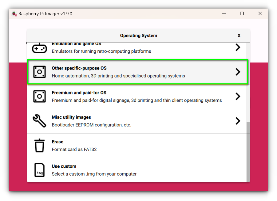 Raspberry Pi Imager install Kali Linux