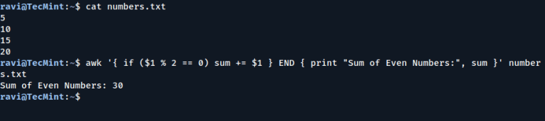 How to Use awk to Perform Arithmetic Operations in Loops