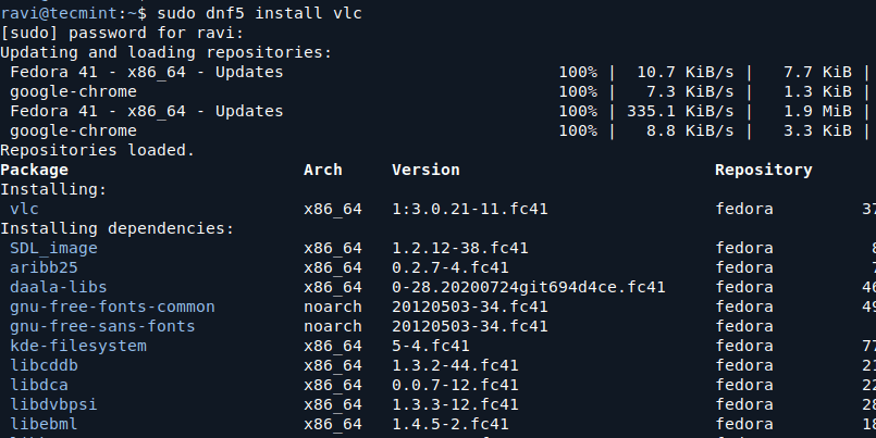 Use DNF5 to Install Software