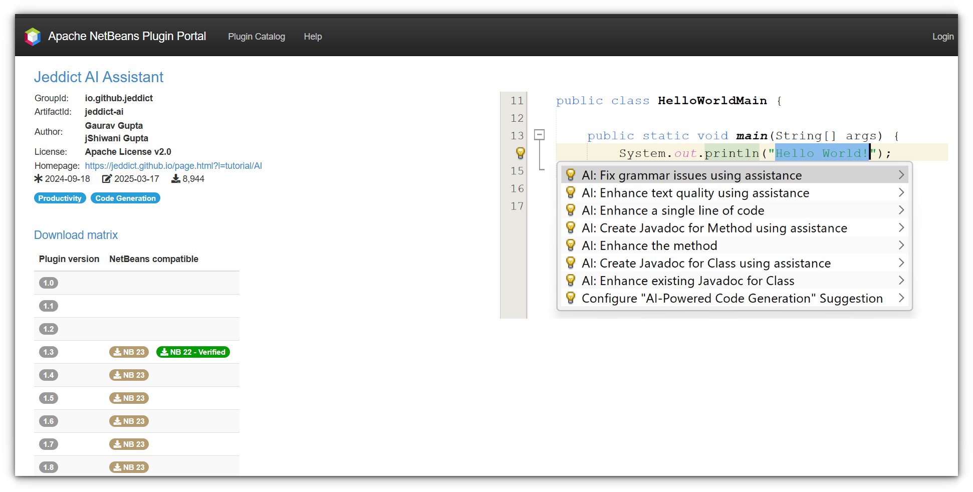 jeddict ai assistant plugin