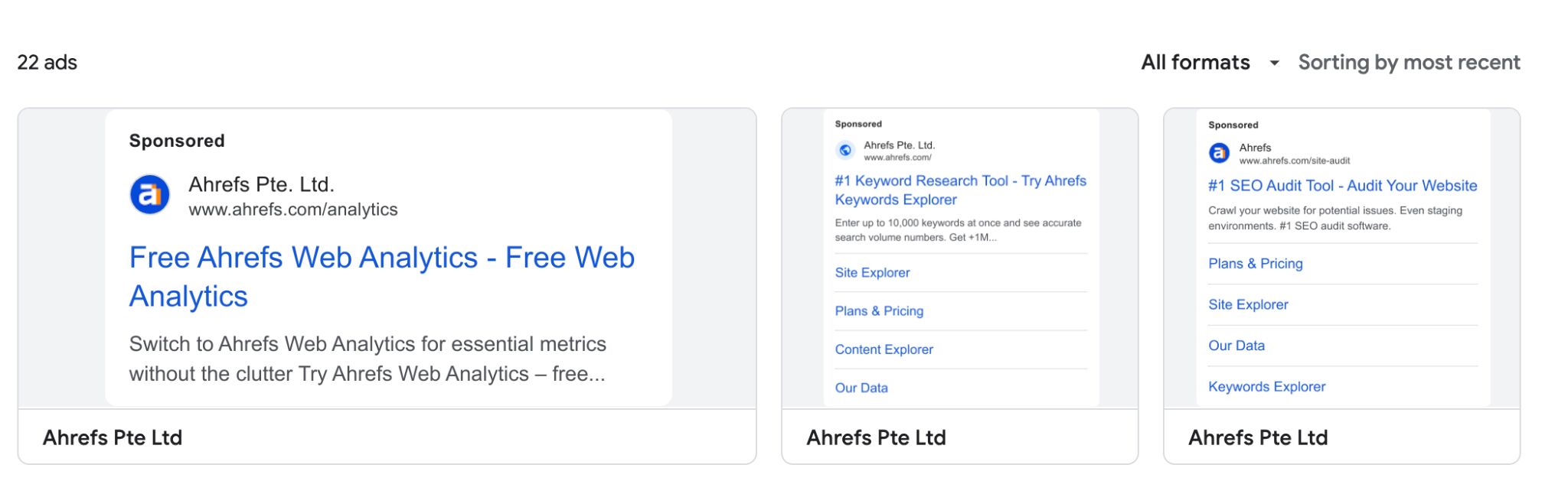 Ads run by us