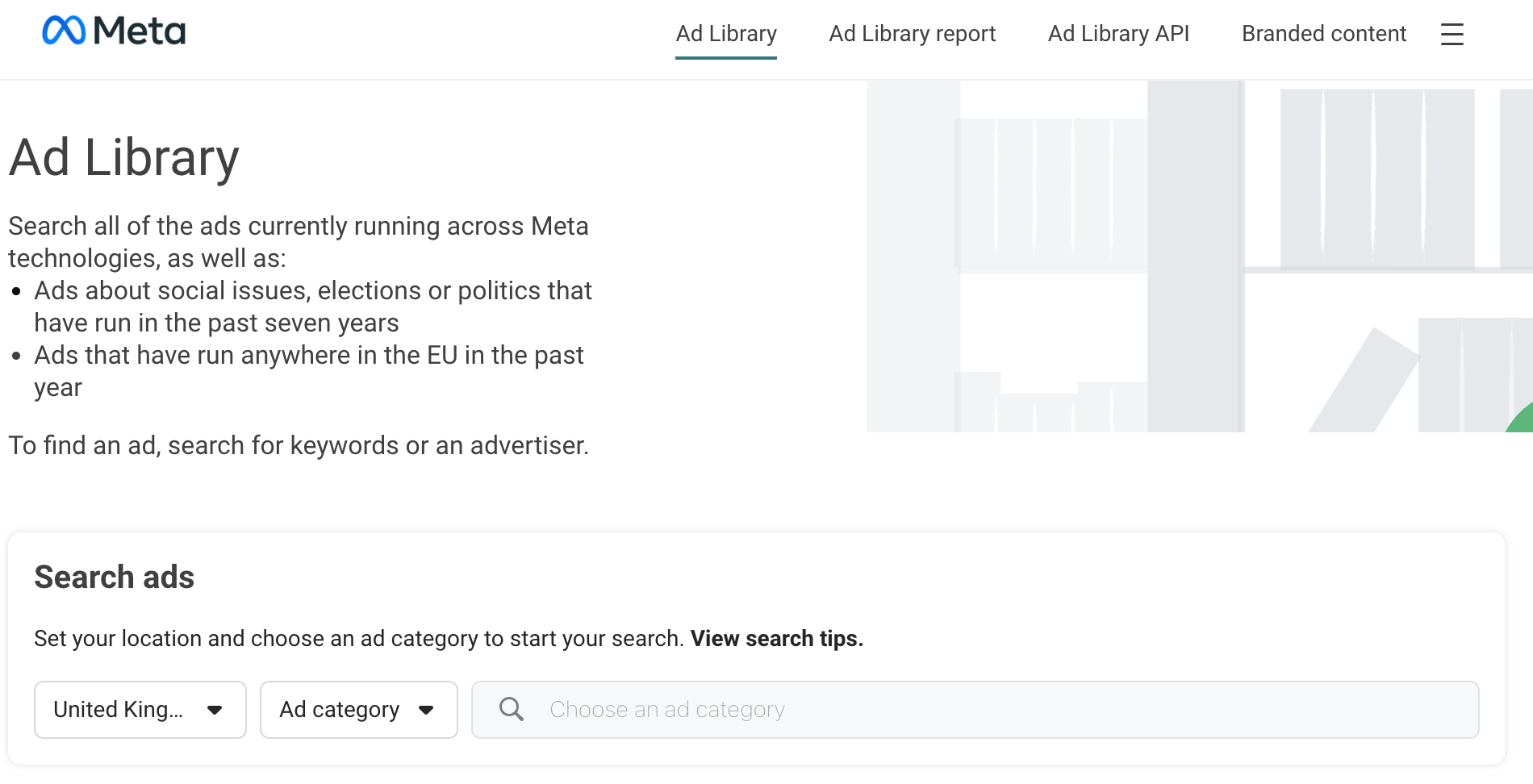 Meta ad library