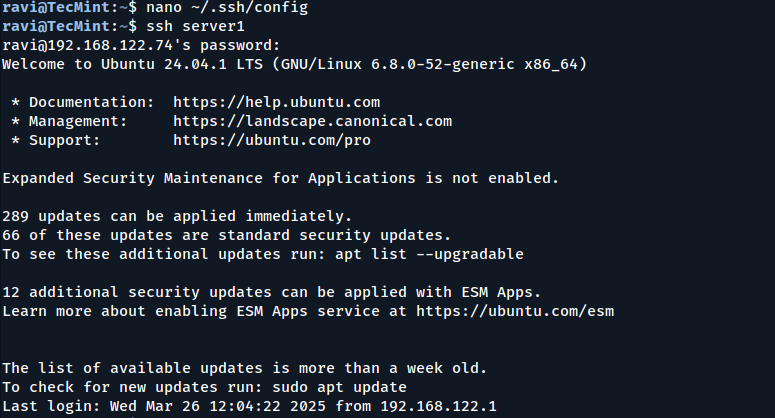 Connect SSH Server with Simple Command