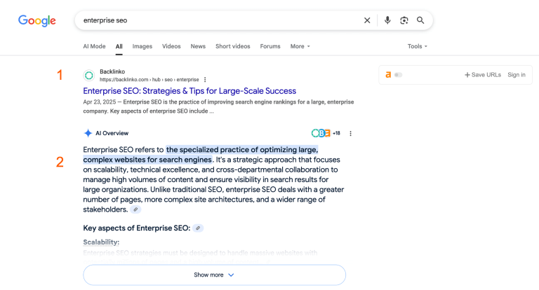 8.64% of AI Overviews Appear Outside Position #1 (And as Low as Position #6)