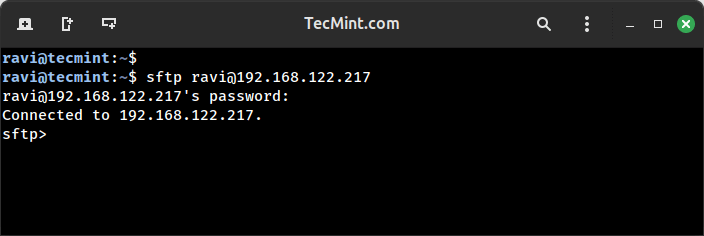 sFTP Remote Connection