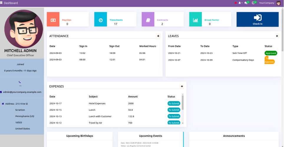 Open HRMS Core Odoo App