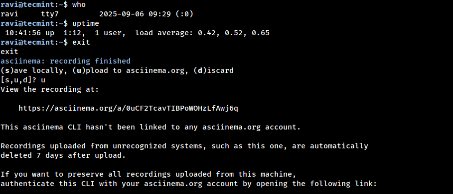Record and Share Linux Terminal Sessions