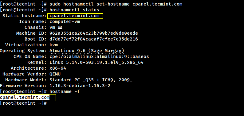 Check Server Hostname