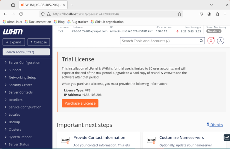 How to Install cPanel & WHM on AlmaLinux 9