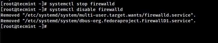 Disable Firewalld