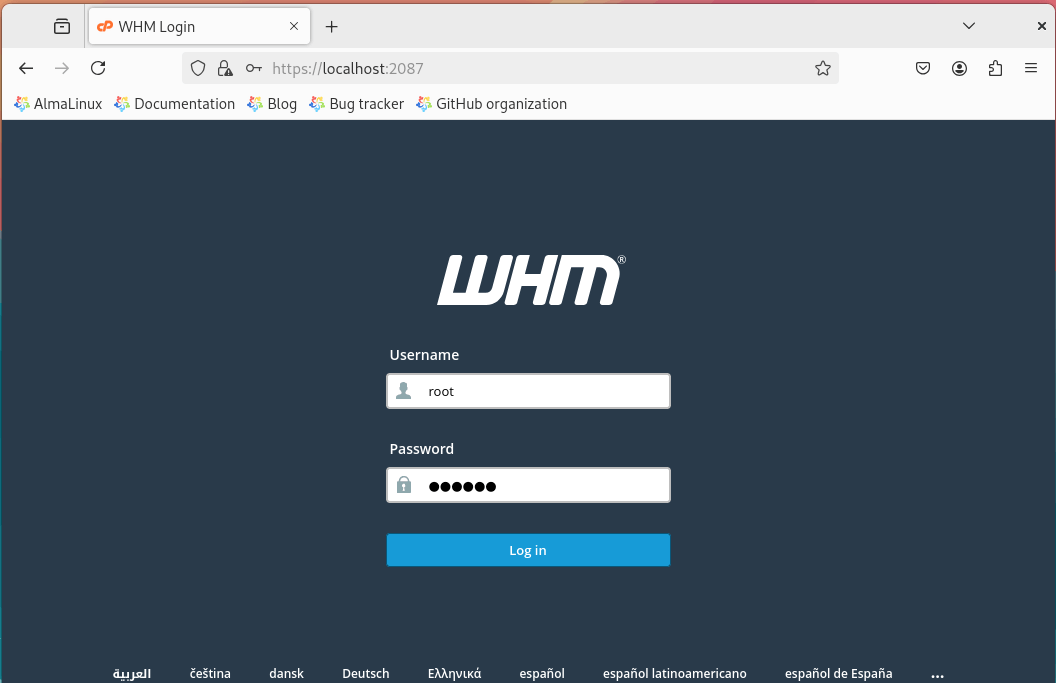cPanel WHM Login
