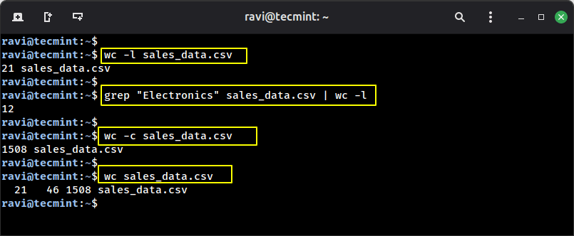 wc: Count Words, Lines, and More