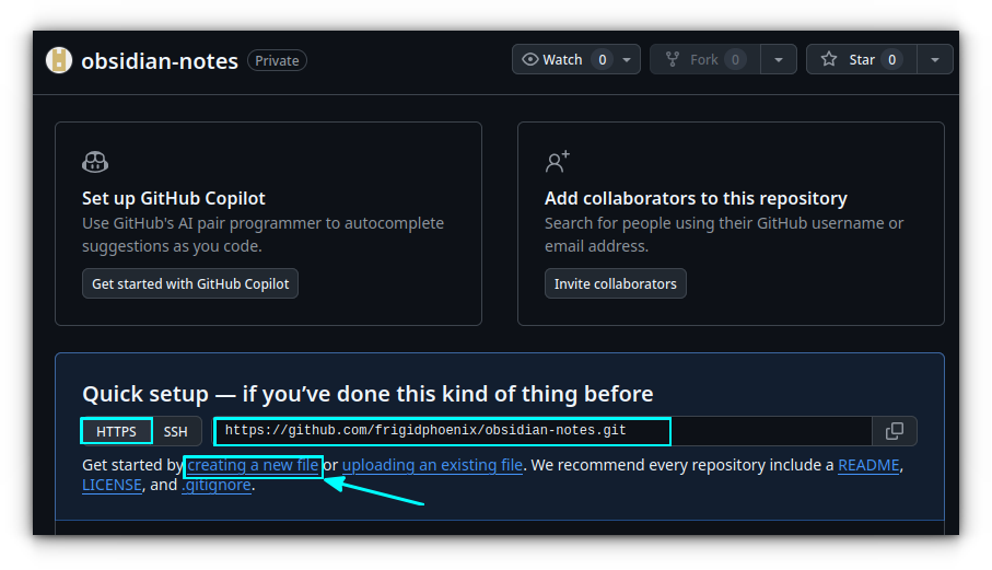 Create a new sample README file