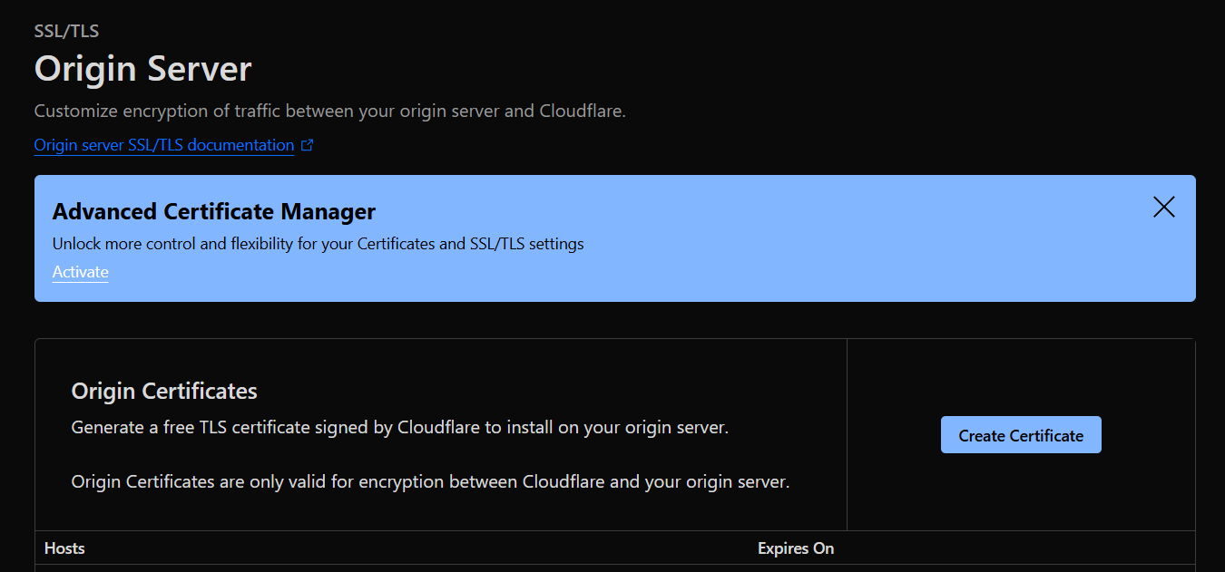 Fixing HTTP error 526 with Cloudlfare origin certificate