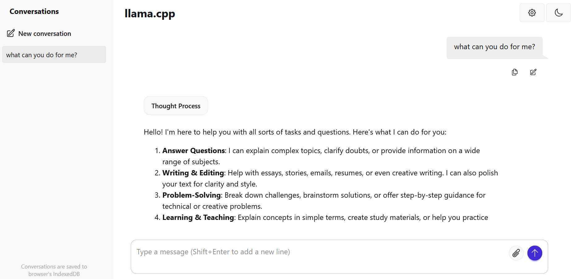 Web UI for llama.cpp
