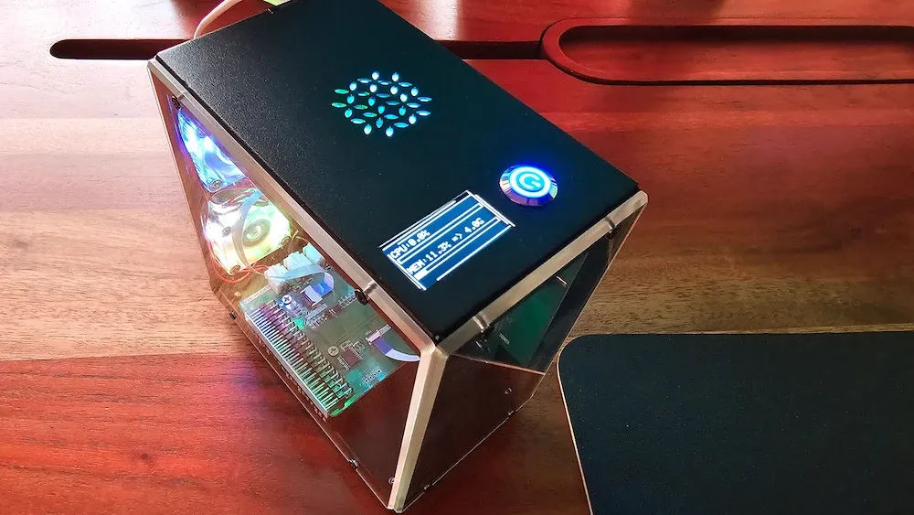 Top view of Elecrow's Pi case