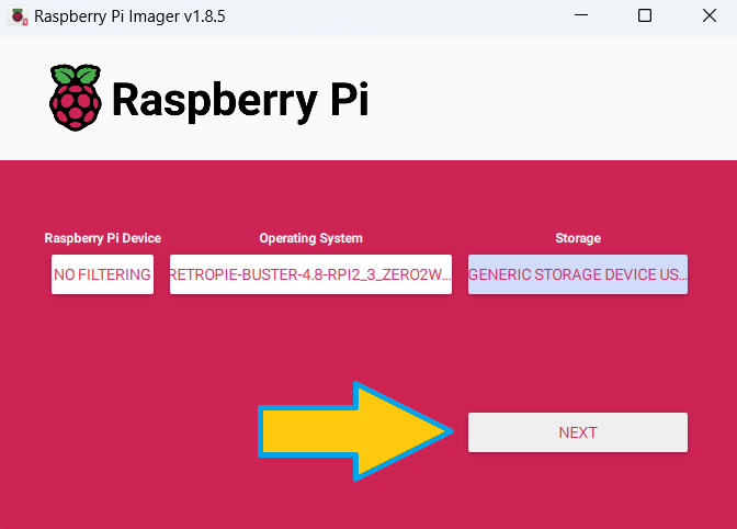 Burning RetroPie to SD card