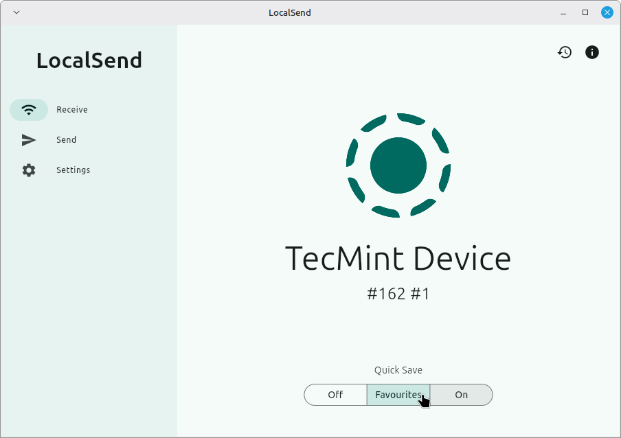 Receving Files with LocalSend