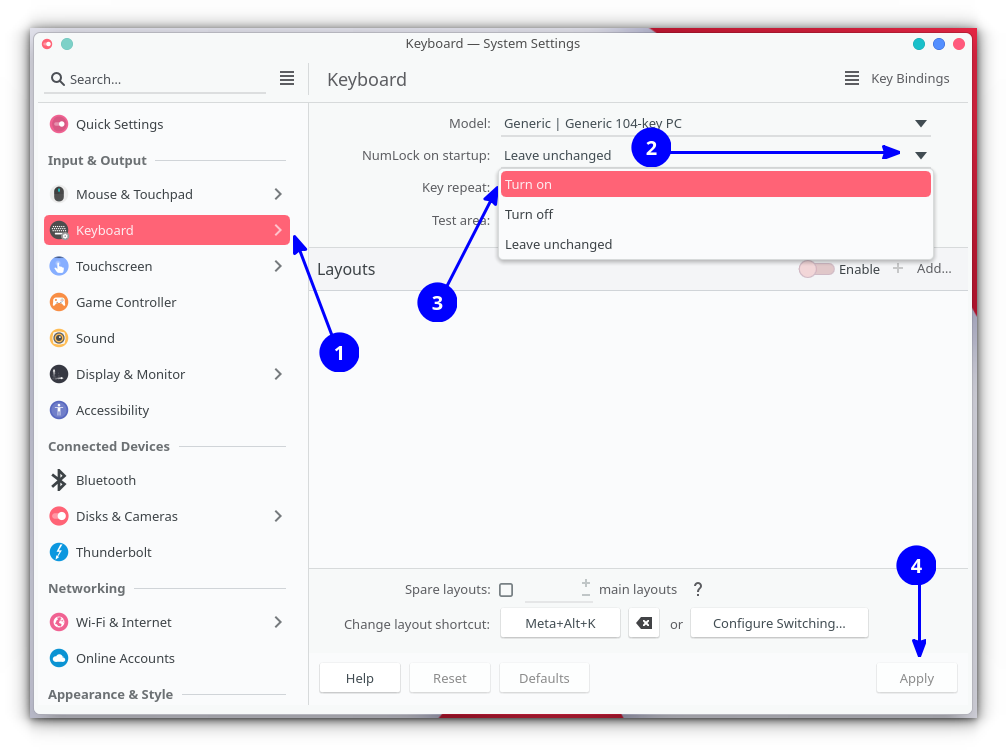 kde plasma numlock tip